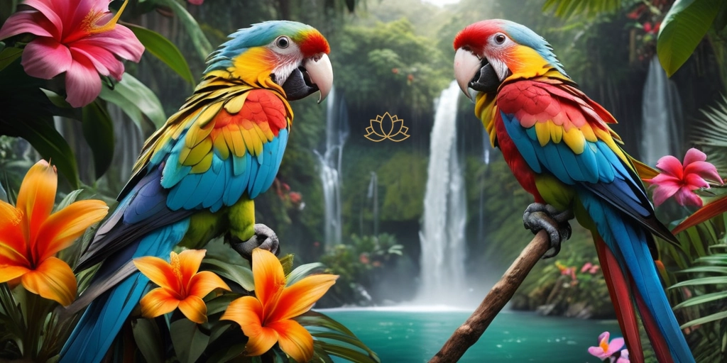 Parrots embodying vibrancy strategy for SHYUI brand design agency
