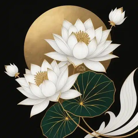 Art Deco Lotus Flower